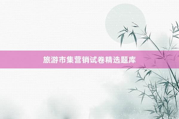 旅游市集营销试卷精选题库